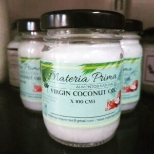 ACEITE DE COCO VIRGEN MATERIA PRIMA VIDRIO 100cc