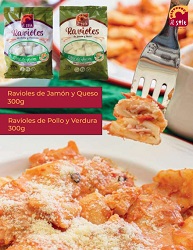 RAVIOLES DE JAMON Y QUESO IL SOLE 300GR SIN TACC