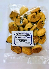 GALLETIAS ESCONES CON PASAS VIVAMAS SIN AZUCAR x 240 Gr