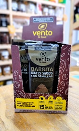 BARRAS VENTO LOW CARB X 50gr FRUTOS SECOS Y SEMILLAS CON CHOCO