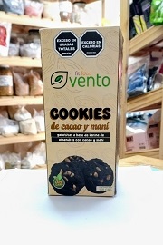 COOKIES KETO VENTO CACAO Y MANI x 150gr
