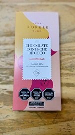 CHOCOLATE KUKELE VEGANO LECHE DE COCO CON ALMENDRAS x 63gr