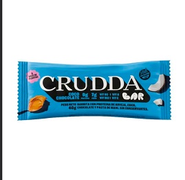 CRUDDA BAR BARRA PROTEICA SABOR COCO Y CHOCOLATE X 40 gr SIN TACC