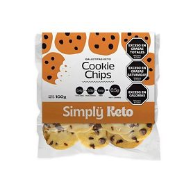 COOKIES CON CHIPS DE CHOCOLATE SIMPLY KETO X 100 gr