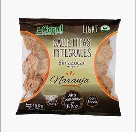GALLETITAS CERAL INTEGRALES SIN AZUCAR NARANJA X 180 GR