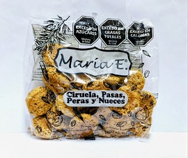 GALLETITAS MARIA E CIRUELAS, PASAS, PERA Y NUECES x 185gr