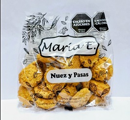GALLETITAS MARIA E NUEZ Y PASAS x 185gr