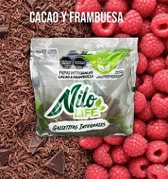 PEPAS NILO LIFE INTEGRALES CACAO Y FRAMBUESA x 250gr