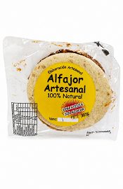 ALFAJOR ARTESANAL INTEGRAL SIN AZUCAR x 210gr