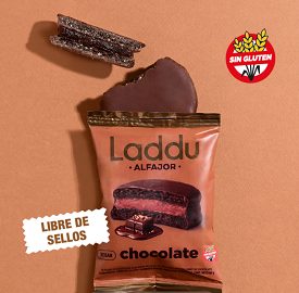 ALFAJOR DE CHOCOLATE VEGANO LADDUBAR x 60gr SIN TACC