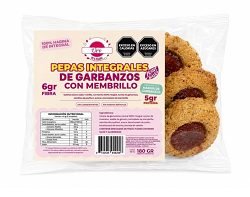 PEPAS INTEGRALES DE GARBANZOS CON MEMBRILLO UN RINCON VEGANO x 180gr