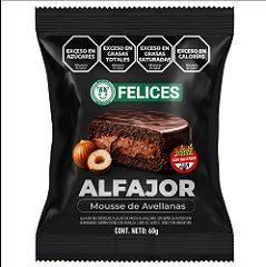 ALFAJOR MOUSSE DE AVELLANAS FELICES LAS VACAS x 60gr SIN TACC