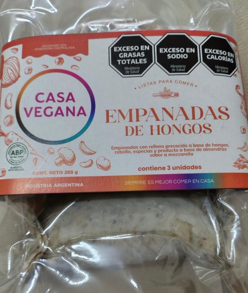 EMPANADAS DE HONGOS x 3 Unid. CASA VEGANA